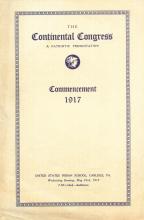 1917 Commencement Program, The Continental Congress