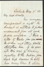 Letter from Richard H. Pratt to Cornelius R. Agnew, May 11, 1883