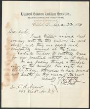 Letter from Richard H. Pratt to Cornelius R. Agnew, December 22, 1883