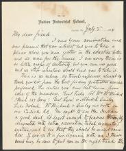 Letter from Richard H. Pratt to Cornelius R. Agnew, July 2, 1884
