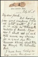 Letter from Richard H. Pratt to Cornelius R. Agnew, February 25, 1885