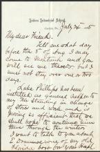 Letter from Richard H. Pratt to Cornelius R. Agnew, July 24, 1885