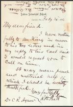 Letter from Richard H. Pratt to Cornelius R. Agnew, February 24, 1886