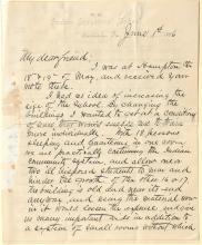 Letter from Richard H. Pratt to Cornelius R. Agnew, June 1, 1886