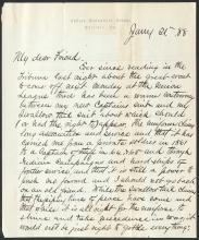 Letter from Richard H. Pratt to Cornelius R. Agnew, January 31, 1888