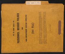cover of personnel record folder of george foulk