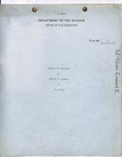 blue paper with text that reads "Status of Employes, Edward E. McKean"