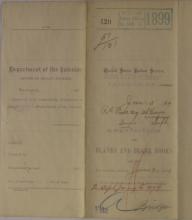 Requisition for Blanks and Blank Books, January 1899
