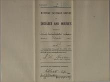 Monthly Sanitary Report of Diseases and Injuries, November 1899