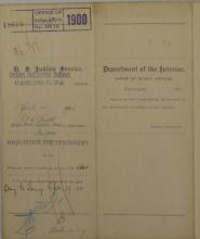Requisition for Stationery, April 1900