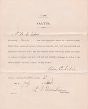 Oath of Office for Lida C. Sabin