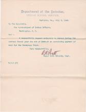 Request to Pay Henderson Farm Rent for the 1901 Fiscal Year