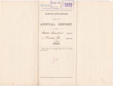 School Statistics Accompanying the Annual Report, 1900