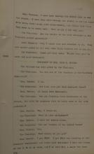 First page of typed transcript for testimony
