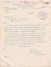 Resignation of Assistant Matron Anna Grove