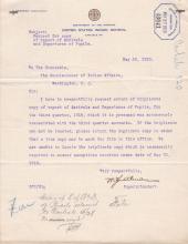 Request to Return Arrivals and Departures of Pupils Report for 1910 Third Quarter