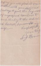 Request for Enrollment of Grandson of S. J. Brown
