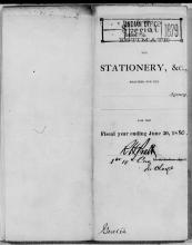 Special Estimate for Stationary, December 1879