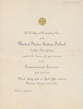 Invitation to the 1912 Commencement Exercises