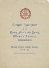 1910 Program for the Annual Reception of the YMCA and YWCA