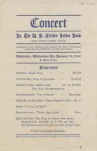 Programs for Carlisle Indian School Band 1910 Concerts
