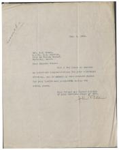 Allen Sends Pratt 80th Birthday Congratulations, 1920