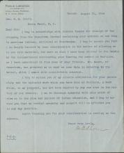 Ahern Regrets Over Pratt Resignation, 1904