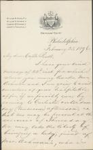 Ashman Informs Pratt of Intention to Attend Commencement Exercises, 1896
