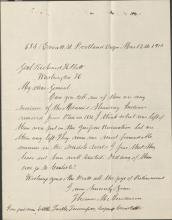 Anderson Inquires About Miami and Shawnee, 1914