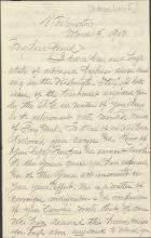 Anderson Letter of Support and Inquiry to Pratt, 1903