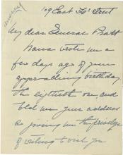 Edith Agnew Sends Birthday Wishes to Pratt, 1920