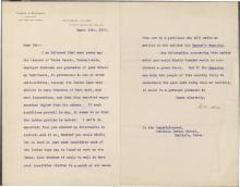 Harper's Magazine Inquiry on Outing System, 1900