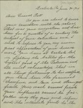 Allen Thanks to Pratt for Service, 1904