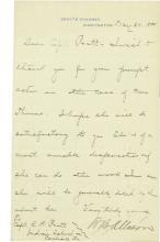 Sen. Allen Thanks Pratt for Hiring C. R. Thomas, 1894