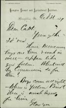 Armstrong Discusses Menominee Boys with Pratt, 1879