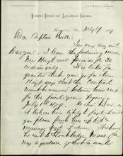 Armstrong Discusses Recruitment of Indian Girls by Pratt, 1879