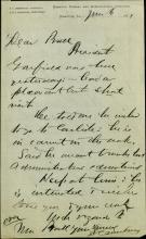 Armstrong Discusses Garfield Visit with Pratt, 1881