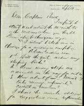 Armstrong Discusses Return of Former Ft. Marion Prisoners with Pratt, 1881
