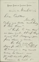 Armstrong Discusses Order for Horseshoes with Pratt, 1882