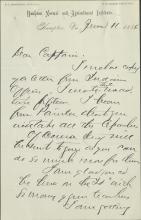 Armstrong Discusses Chiricahua Apache Prisoners' Enrollment with Pratt, 1886