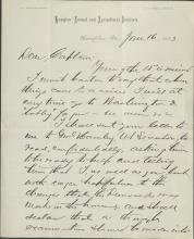 Armstrong Discusses Lobbying with Pratt, 1883