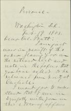 David Discusses Pratt's Announced Retirement from Carlisle, 1903