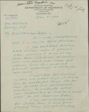 Balenti Sends Birthday Wishes and Personal News to Pratt, 1920