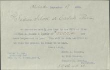 Benson Informs Pratt of Bequest to School, 1902