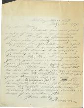 Brown Sends Report and Congratulations to Pratt, 1879