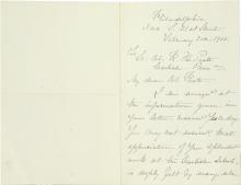Brown Sends Pratt Appreciation for His Work, 1903