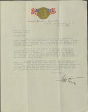 Bruce Sends Pratt Information on Portrait for Book, 1917