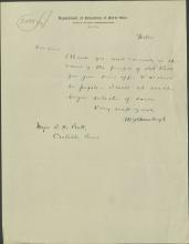 Brumbaugh Acknowledges Pratt's Request for 30 Pupils from Porto Rico, 1901