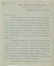 Belt Thanks Pratt for Visit and Sends Sympathies for Employee Deaths, 1890
