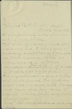 Canfield Sends Pratt Commiserations Over His Resignation, 1904